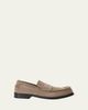 Loewe Men's Suede Penny Loafers - 1