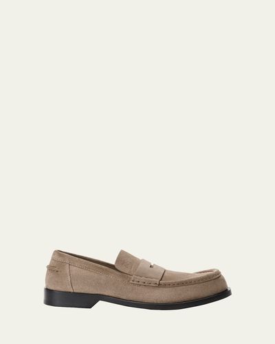 Loewe Men's Suede Penny Loafers