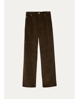 LOEWE Mid-Rise Corduroy Straight-Leg Trousers