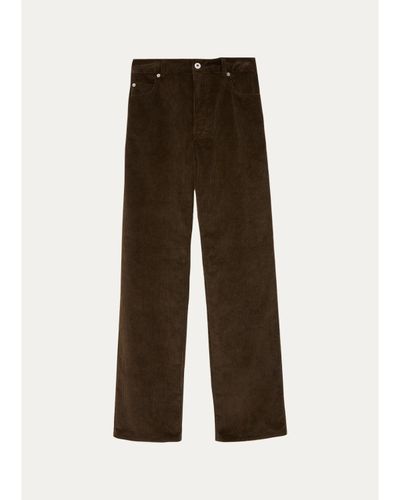 LOEWE Mid-Rise Corduroy Straight-Leg Trousers