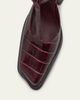 Loewe Onda Croc-Embossed Leather T-Bar Pumps - 2