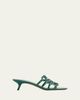 Loewe Petal Anagram 45mm Croc-Embossed Leather Sandals - 1