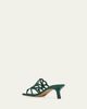 Loewe Petal Anagram 45mm Croc-Embossed Leather Sandals - 4