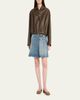 Loewe Petal Anagram Leather Ballerina Flats - 3