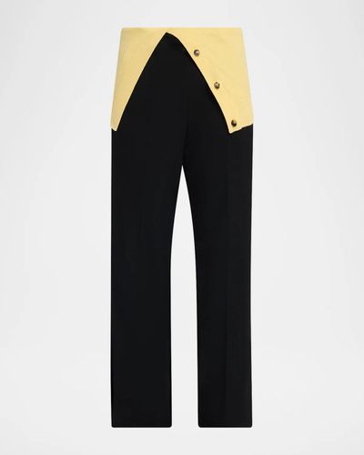 LOEWE Removable-Flap Wool-Cotton Trousers