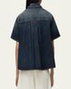 Loewe Short-Sleeve Denim Trapeze Button-Down Shirt - 3