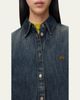 Loewe Short-Sleeve Denim Trapeze Button-Down Shirt - 5