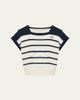 Loewe Short-Sleeve Stripe Knit Sweater - 1