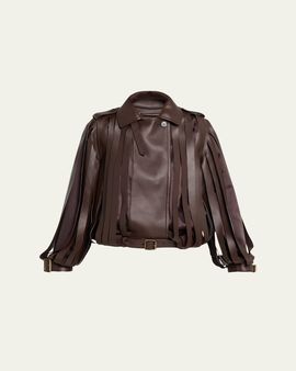 Loewe Shredded Leather Moto Jacket