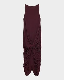 Loewe Sleeveless Draped Jersey Asymmetric Dress