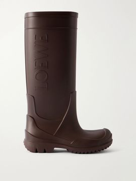 LOEWE Storm logo-embossed rubber knee boots