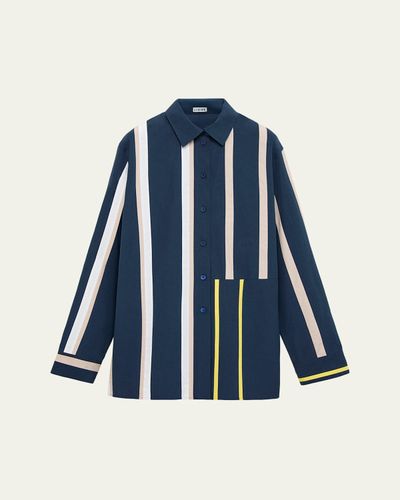 Loewe Stripe Paneled Button-Down Shirt