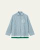 LOEWE Striped Crinkled Cotton Button-Down Shirt - 1