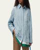LOEWE Striped Crinkled Cotton Button-Down Shirt - 4