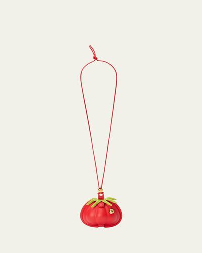 Loewe Tomato Neck Pouch Crossbody Bag in Leather