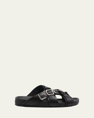 Loewe Type Fussbett Leather Slide Sandals