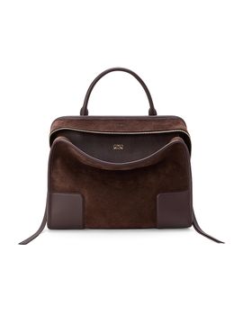 LOEWE Women's Amazone Large Suede Top Handle Bag