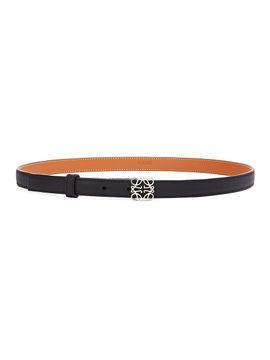 LOEWE Women's Anagram Pebbled Leather Belt