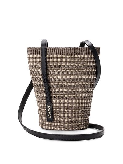 LOEWE Women's Braided Raffia Bucket Bag