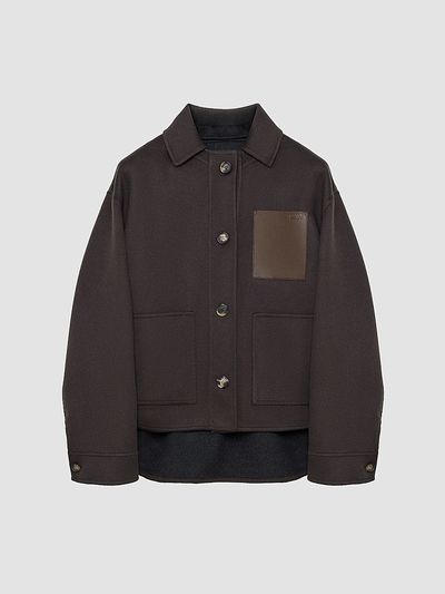 LOEWE Women's Collared Wool-Cashmere Workwear Jacket