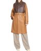 LOEWE Women's Colorblocked Leather Belted Coat - 3