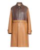 LOEWE Women's Colorblocked Leather Belted Coat - 7