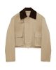 LOEWE Women's Corduroy Spread Collar Short Parka - 6