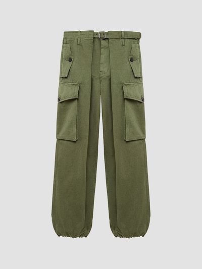 LOEWE Women's Cotton Cargo Trousers