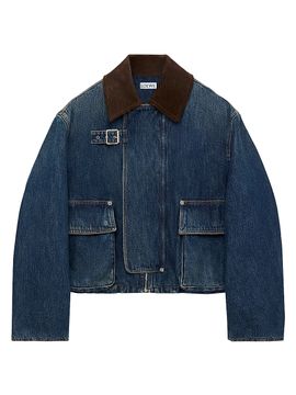 LOEWE Women's Cotton Denim Short Parka