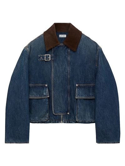 LOEWE Women's Cotton Denim Short Parka