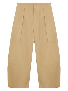 LOEWE Women's Cotton Pleated Crop Trousers
