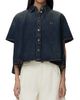 LOEWE Women's Denim Short-Sleeve Shirt - 3