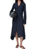 LOEWE Women's Draped Wrap Cotton-Blend Midi-Dress - 2
