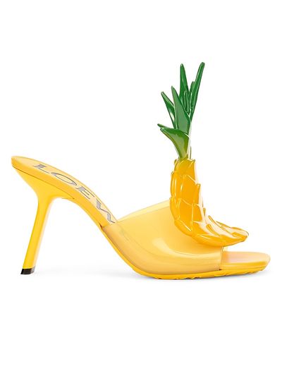 LOEWE Women's LOEWE x Paula's Ibiza 90MM Pineapple-Appliqué Sandals