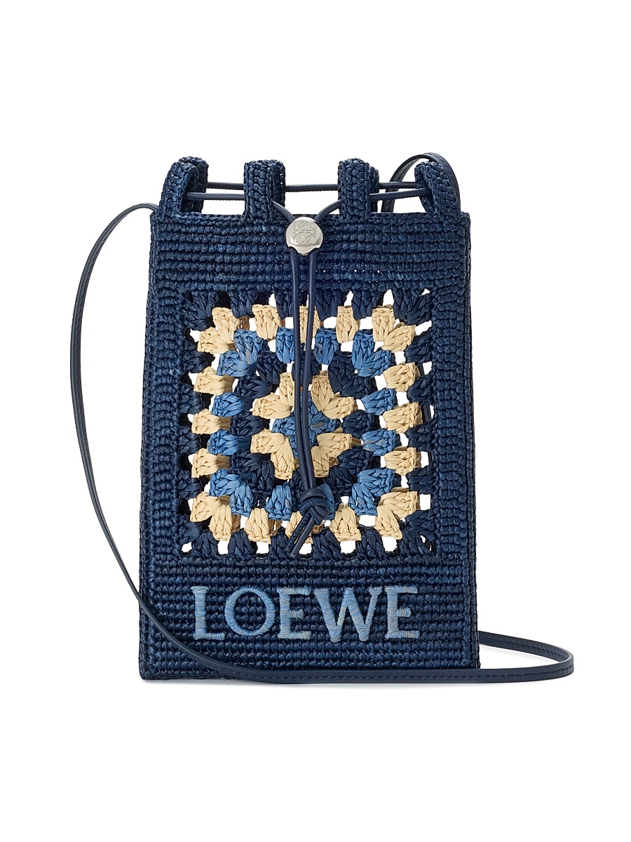 LOEWE - Women's x Paula's Ibiza Drawstring Crochet Raffia Pocket Pouch