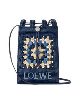 LOEWE Women's LOEWE x Paula's Ibiza Drawstring Crochet Raffia Pocket Pouch