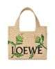 LOEWE Women's LOEWE x Paula's Ibiza Font Small Logo Raffia Tote Bag - 1