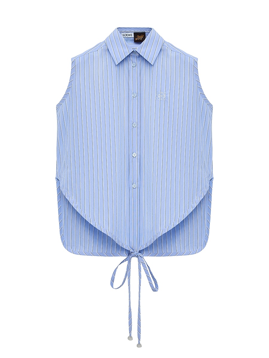 【新品】  LOEWE / ロエベ | 2021SS | Sleeveless Bib Shirt In Cotton スリーブレス ビブ シャツ  | 34 | ホワイト | レディース LOEWE - 【新品】 LOEWE / ロエベ | 2021SS | Sleeveless Bib Shirt In