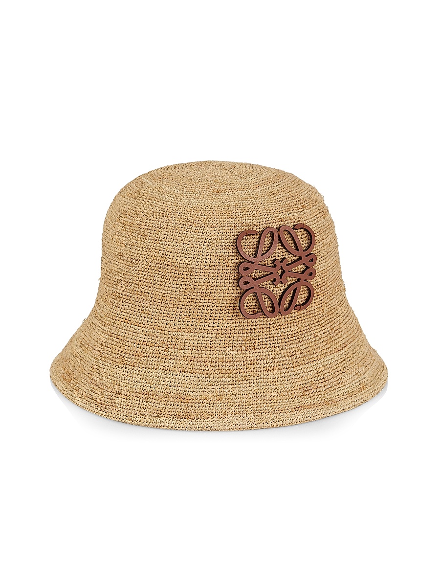 LOEWE - Women's x Paula's Ibiza Raffia & Leather Bucket Hat