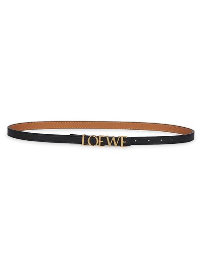LOEWE Women's Logo Buckle Leather Belt