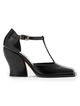 LOEWE Women's Onda 90MM Leather T-Strap Pumps