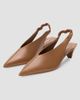LOEWE Women's Origami Cubic 45MM Leather Slingback Pumps - 2