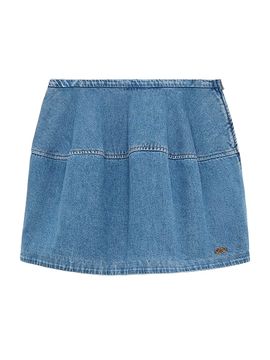 LOEWE Women's Paneled Denim Mini Skirt