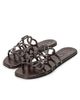 LOEWE Women's Petal Anagram Croc-Embossed Leather Slides - 2
