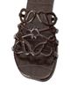 LOEWE Women's Petal Anagram Croc-Embossed Leather Slides - 4
