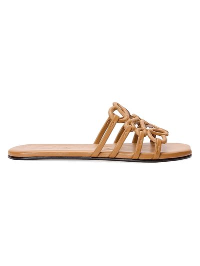 LOEWE Women's Petal Anagram Leather Slides