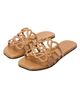 LOEWE Women's Petal Anagram Leather Slides - 2