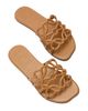 LOEWE Women's Petal Anagram Leather Slides - 3