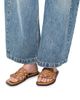 LOEWE Women's Petal Anagram Leather Slides - 5