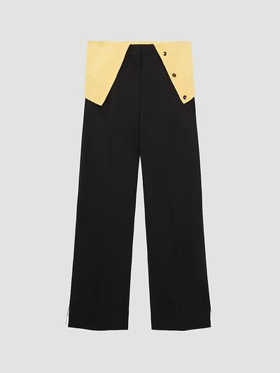 LOEWE Women's Removable-Flap-Waist Wool-Blend Trousers